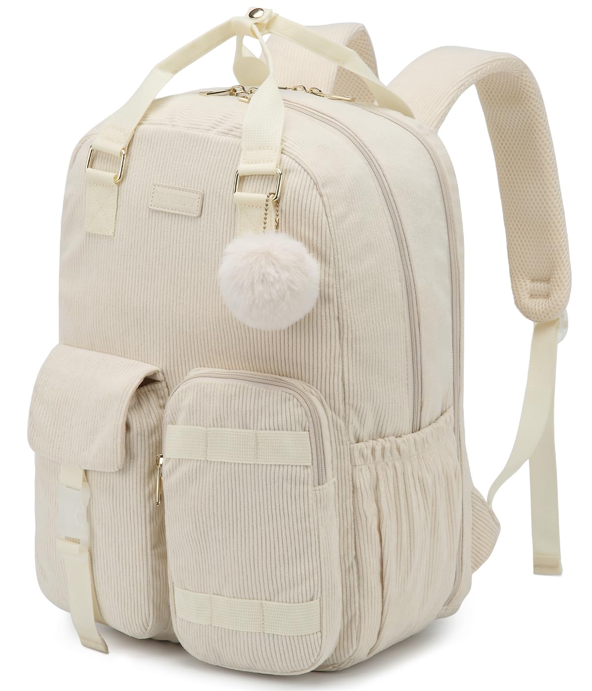 Cute Backpacks For Girls Corduroy Aesthetic 15.6 Inch Laptop Bag